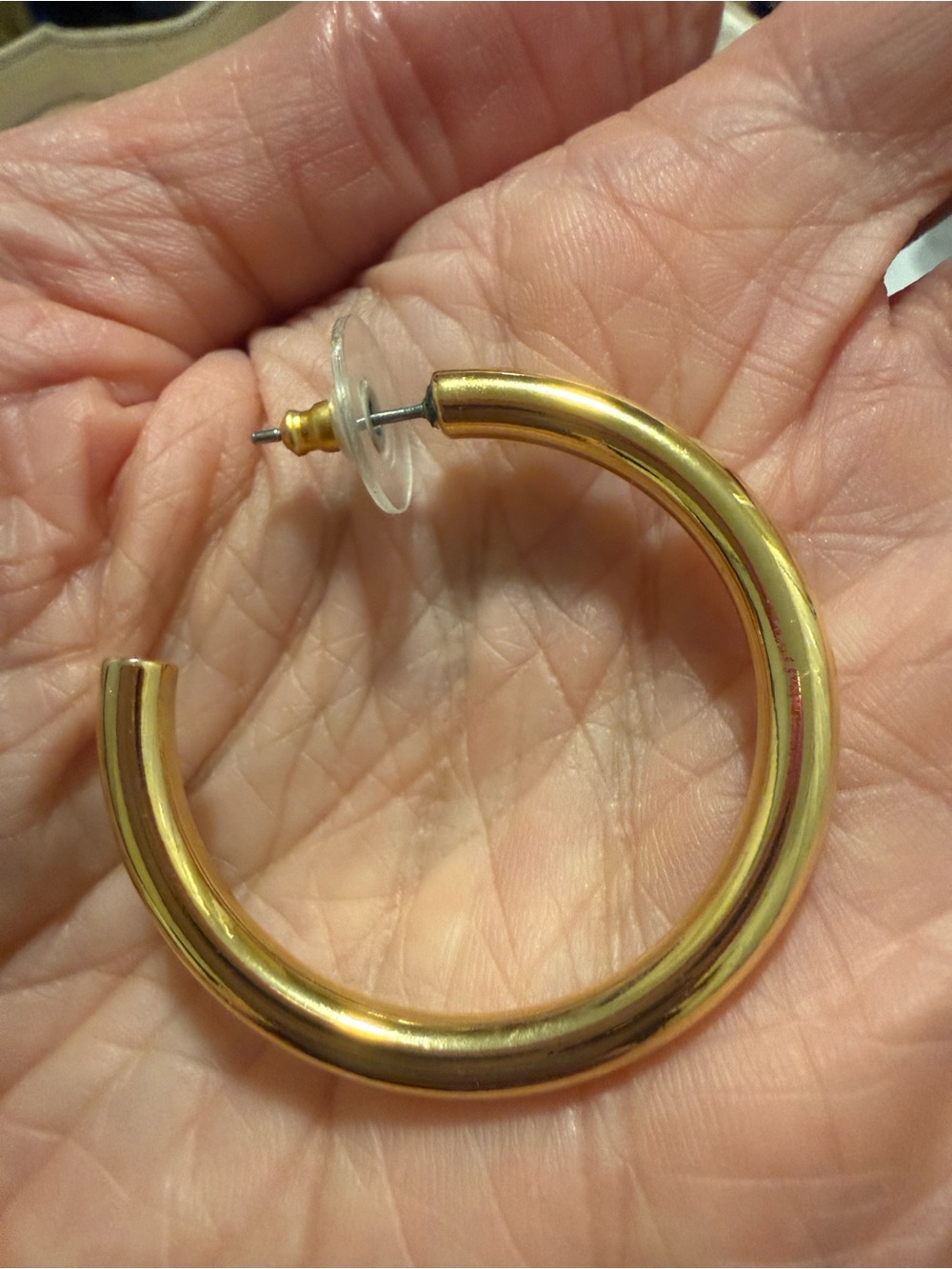 Kenneth Jay Lane Shiny Gold Hoop Earrings